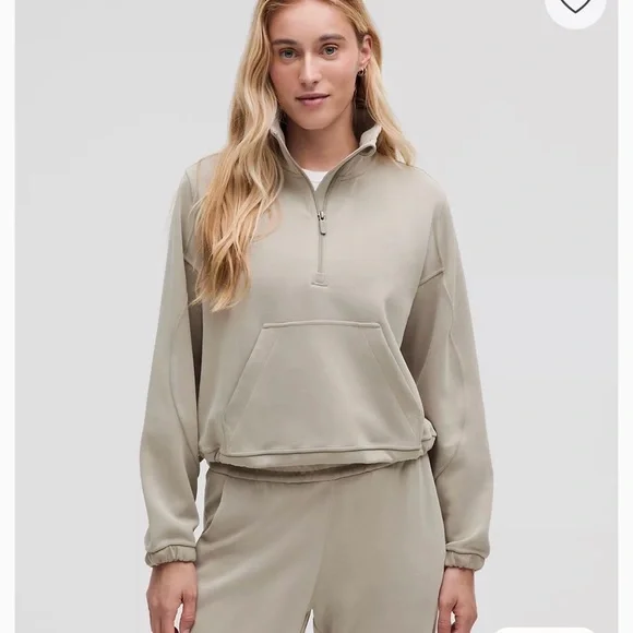 Lululemon Athletica Brushed Softstreme Half Zip - Picture 1 of 8